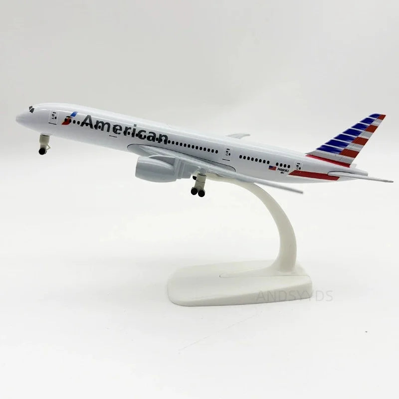 20cm Scale Aircraft B787 Series Airways Alloy Diecast Airplane Model With Wheels For Adults Hobby Collectible Miniature Plane