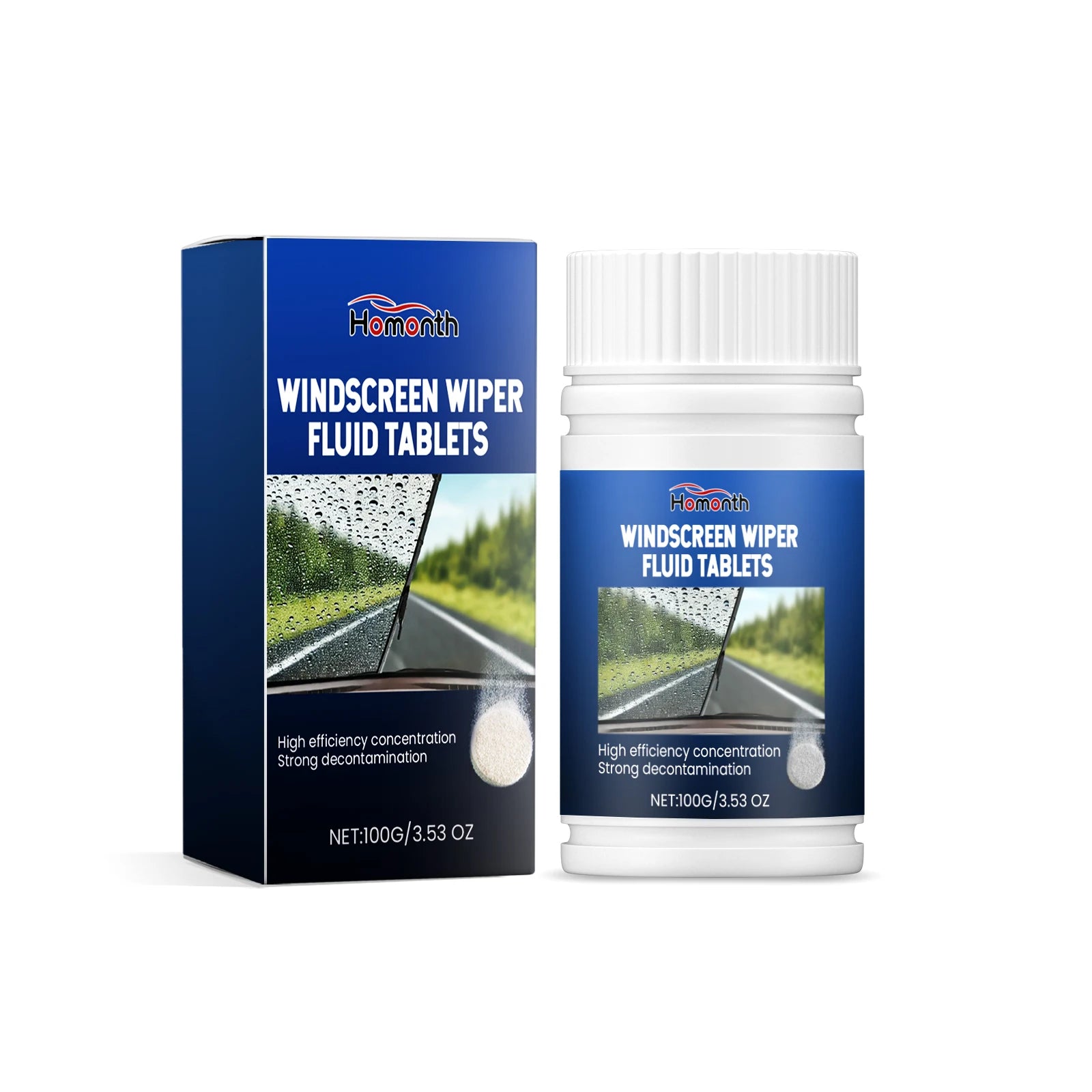 Car Windshield Cleaning Effervescent Tablets Remove Stains & Grease Film Effervescent Wash for Glass Windows Car Cleaning Tool