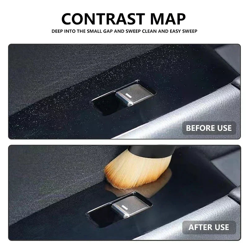 1PCS Car crevice dust removal artifact brush cleaning brush tool For BMW M Mazda Hyundai SsangYong Mitsubishis car Accessories
