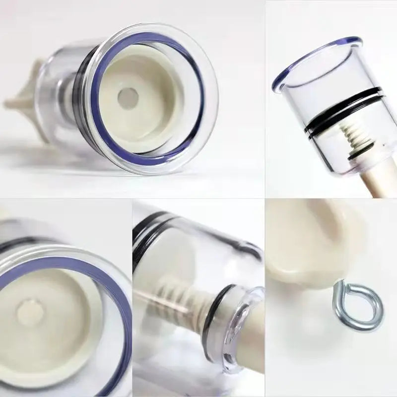 Men'S Home Exercise Set Relax Muscles And Vacuum Cupping Stretching Trainer Manual Massage Rotating Handle Cupping Suction Cup