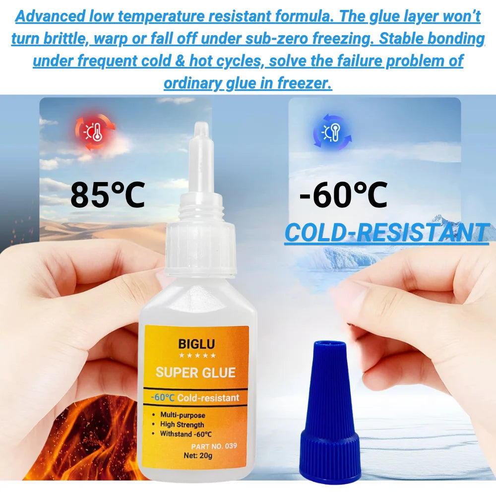 Refrigerator Drawer Repair Glue, -60℃ Low Temperature Resistant Super Glue, Instant Adhesive For PVC ABS Plastic Freezer Drawer