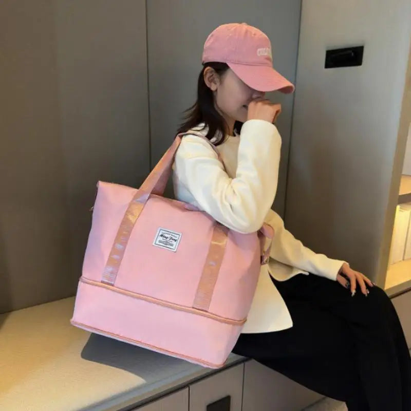 C 1Pcs Luggage Organizer Bag Handbag Large Capacity Expanding Travel Bags Waterproof Portable Travel Clothes Storage Bag