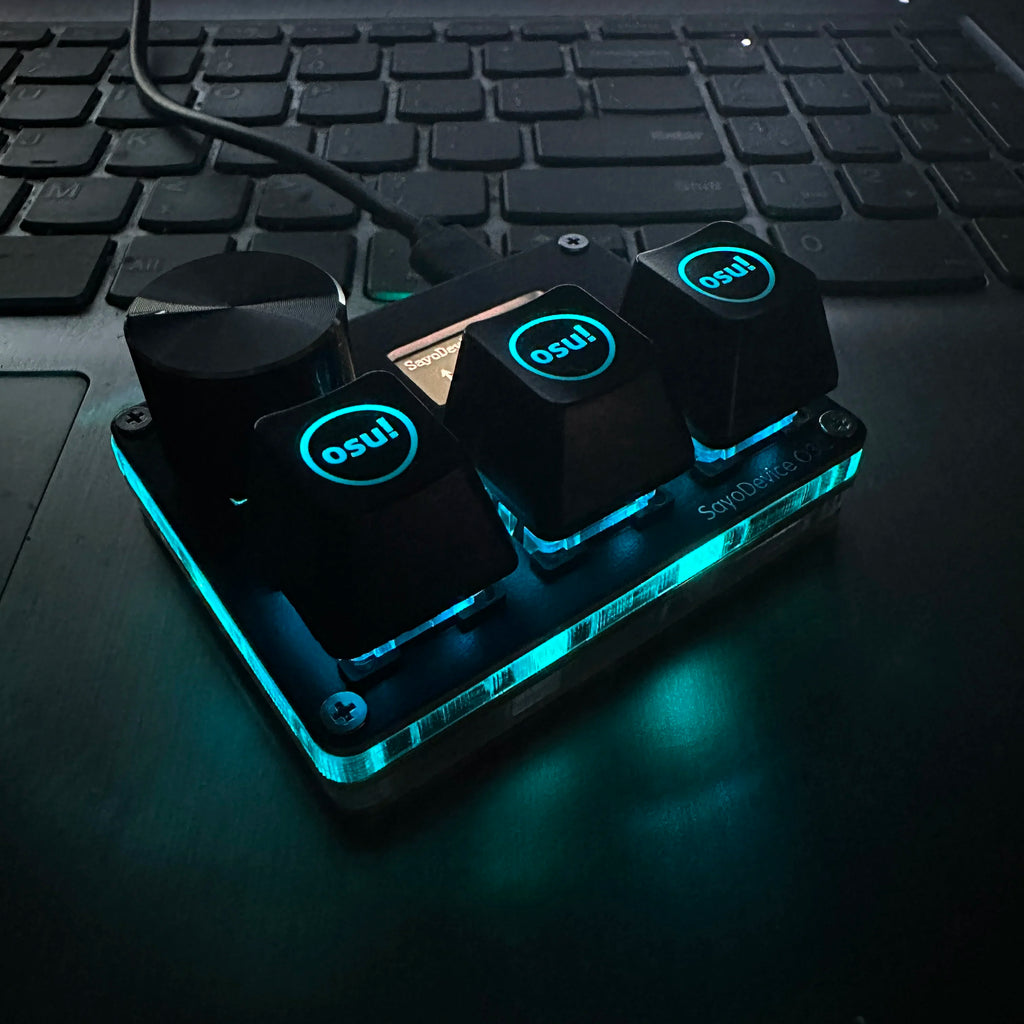 O3C Game Keyboard SayoDevice OSU O3C Rapid Trigger Hall Switches Magnetic Pink Switches Keyboard Knob Screen Copy Paste Shotcut