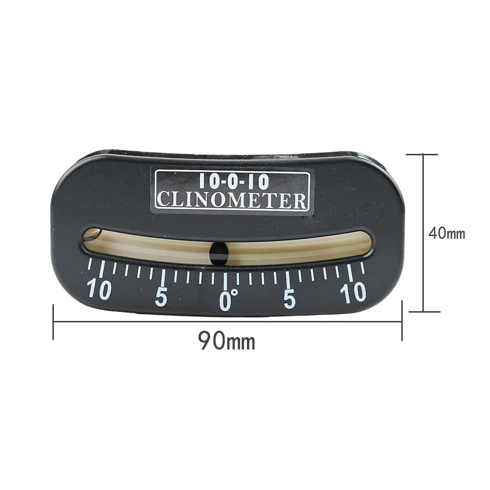 10-0-10 25-0-25 45-0-45 Inclinometer and Tilt Gauge Glass Tube Inclinometer Slope Protractor Angle Meter