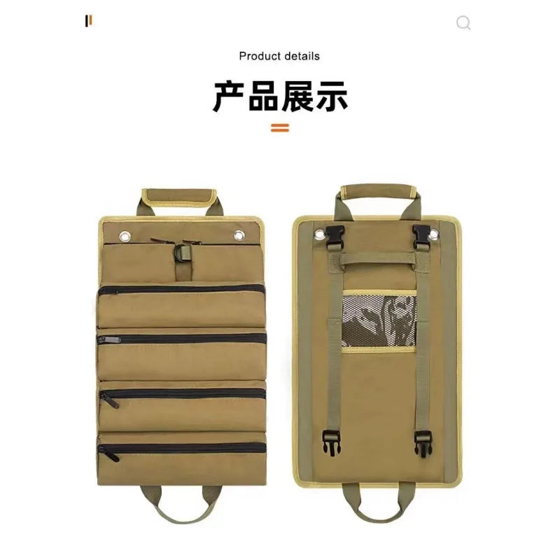 New Car Hardware Tool Kit Portable Electrician Tool Kit Roll up Electrician Woodworking Storage