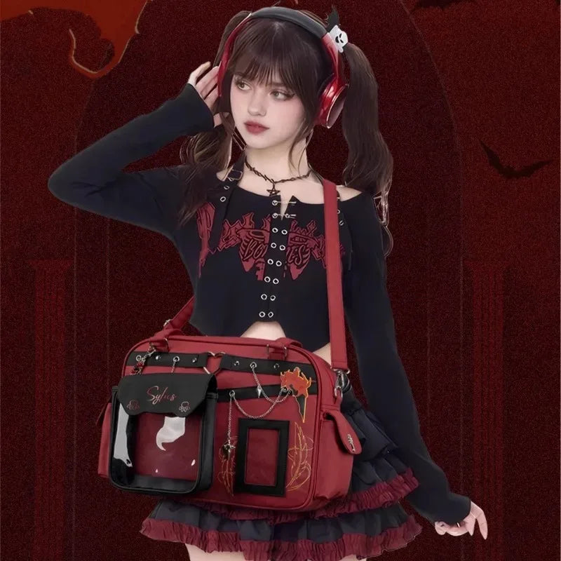 Love and Deepspace Itabag Cartoon Sylus Crossbody Bag Shoulder Bag Anime Merchandise Holiday Gift Semi-Transparent Display