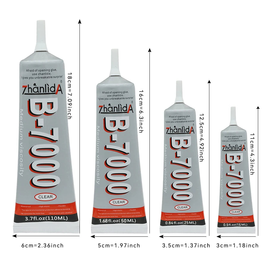 Glue Mobile Screen B7000 15ml 25ml 50ml 110ml Repair Adhesive Universal Glass Plastic DIY Glue B7000 With Precision Applicator