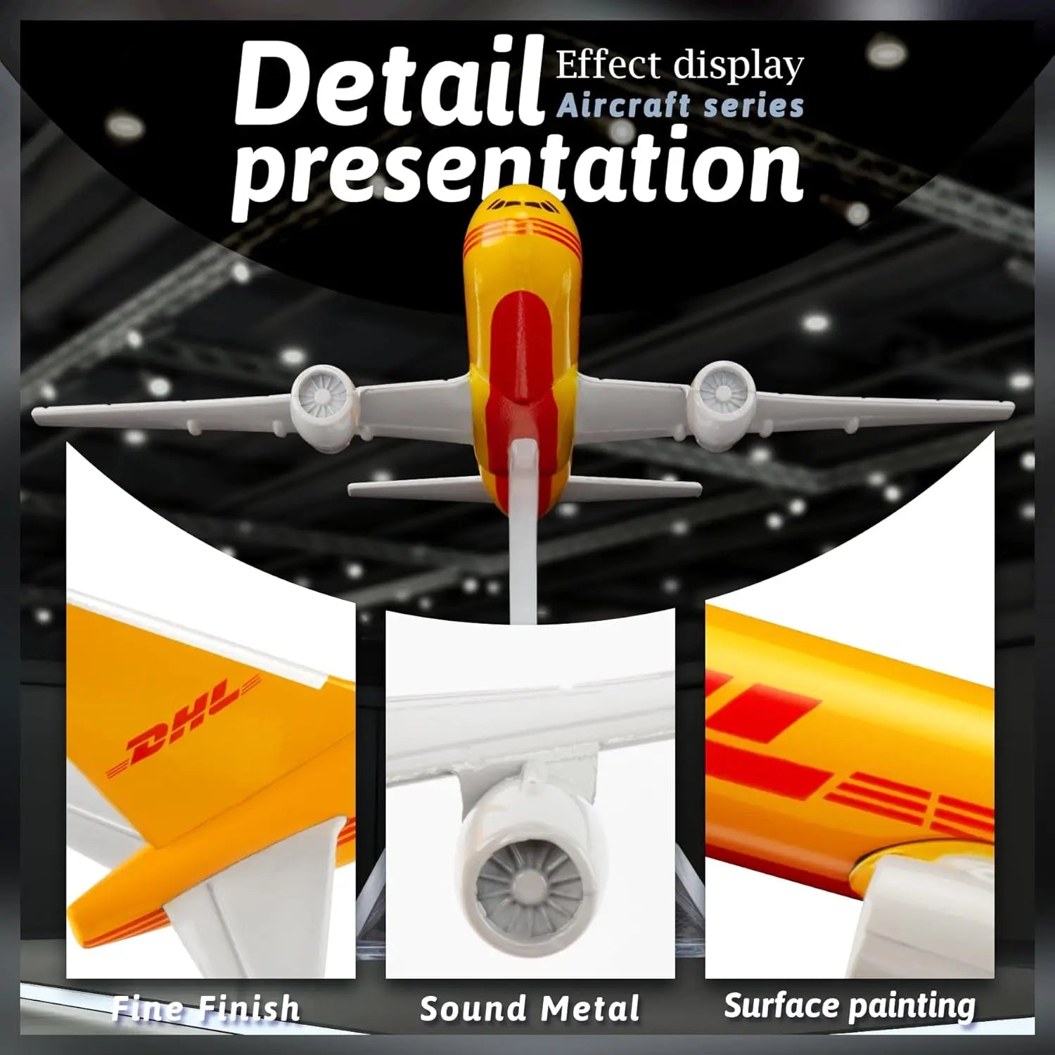1/400 Scale Model Plane B757 DHL Airlines Alloy Aircraft 16cm 757 Aircraft Model Toys Children's Collection Gifts Decoration