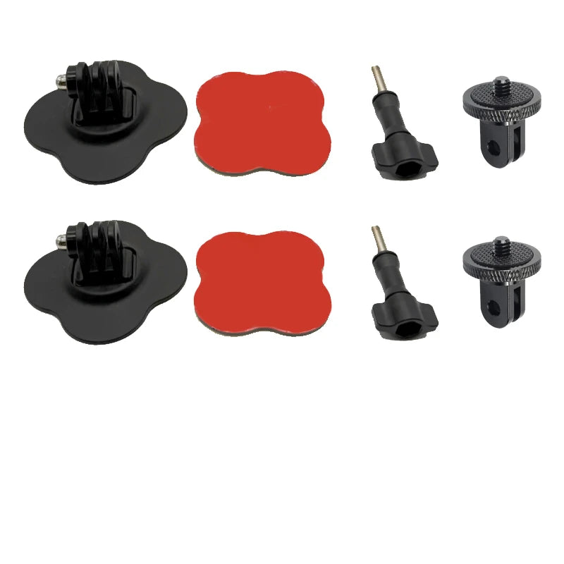 Universal Flexible Helmet Mount for GoPro 13 12 11 10 9 Insta 360 X3 X4 X5 DJI Curved Flat Adhesive Base Sports Camera Accessory