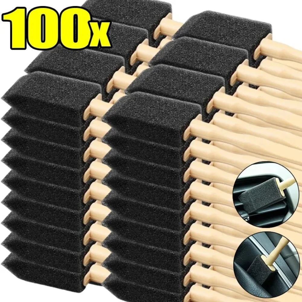 100/1pcs Car Air Conditioner Vent Cleaning Brush Auto Interior Air Outlet Detailing Scrub Sponge Brush Grille Duster Clean Tools