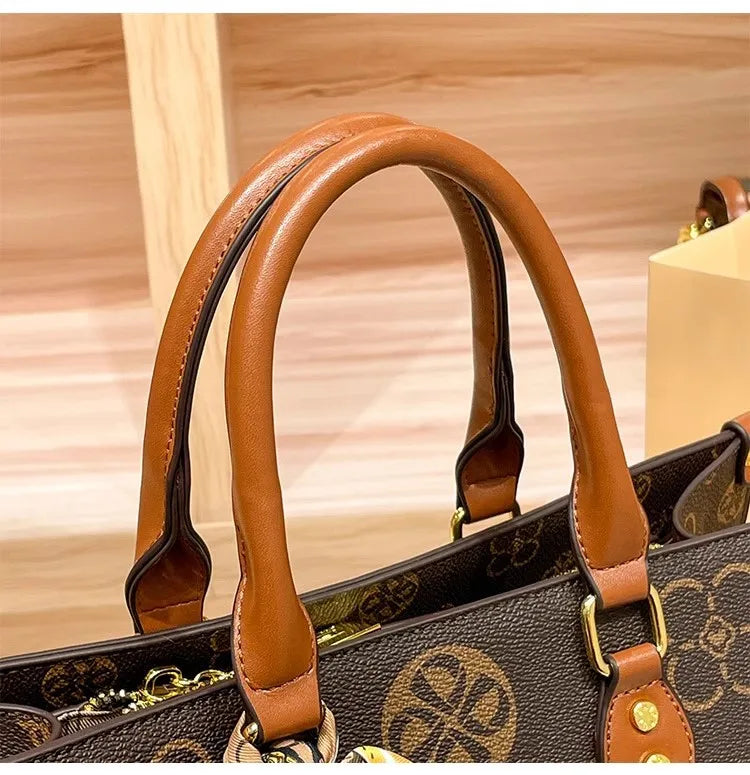 Vintage Simple Fashionable Diaper Bag For Women High-End Designer Crossbody Handbag Large Capacity Trendy Tote Bag