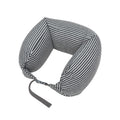 Neck Pillow Neck Support Breathable Stuffable U-shaped Pillow With Hidden Zipper Adjustable Drawstring Neck Pillow For Travel