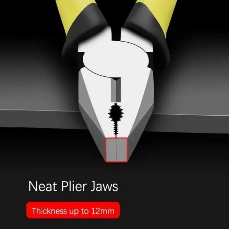 3pcs 6In Long Nose/Needle Nose/ Industrial Grade Pliers Suitable For Indoor And Outdoor Repair Work, Steel Cutting, Wire Cutting