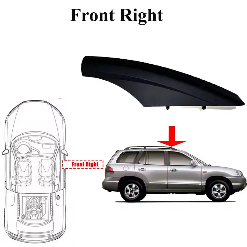 1/2/4pcs Car Roof Rack Cover Luggage Bar Rail End Shell For Hyundai Santa Fe Santafe 2002 2003 2004 2005 2006 Roof Rack Cover