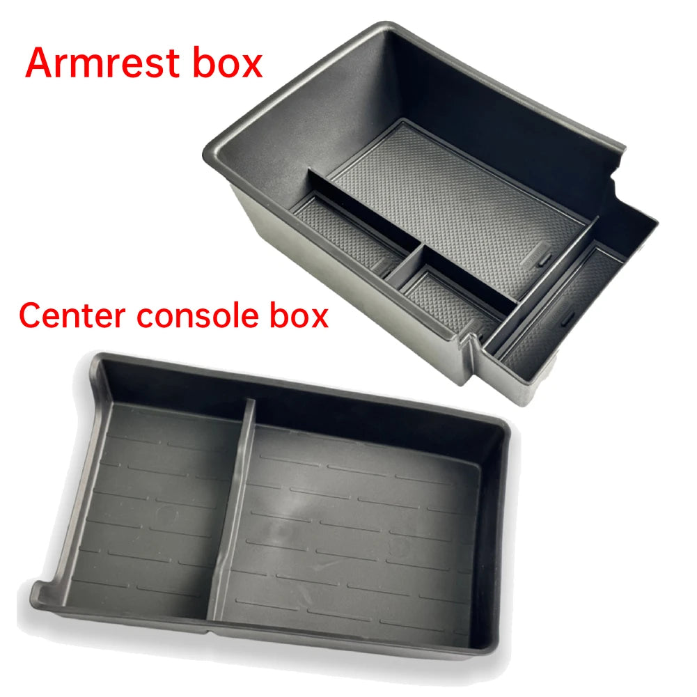 For BYD Sealion 7 2024-2026 Armrest Storage Box Cup Holder Central Control Storage Box Black Car Interior Storage Accessories