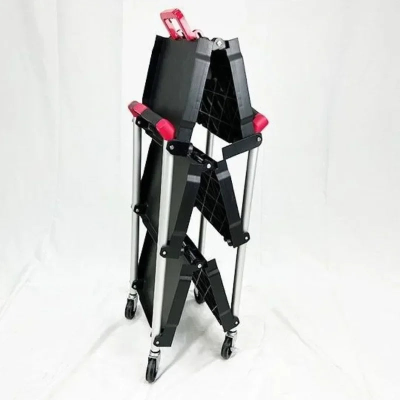 Aluminium Alloy Foldable Tool Storage Cabinet Trolley Wheel Portable Outdoor Non-slip Handle Waterproof Tools Packaging Cabinet