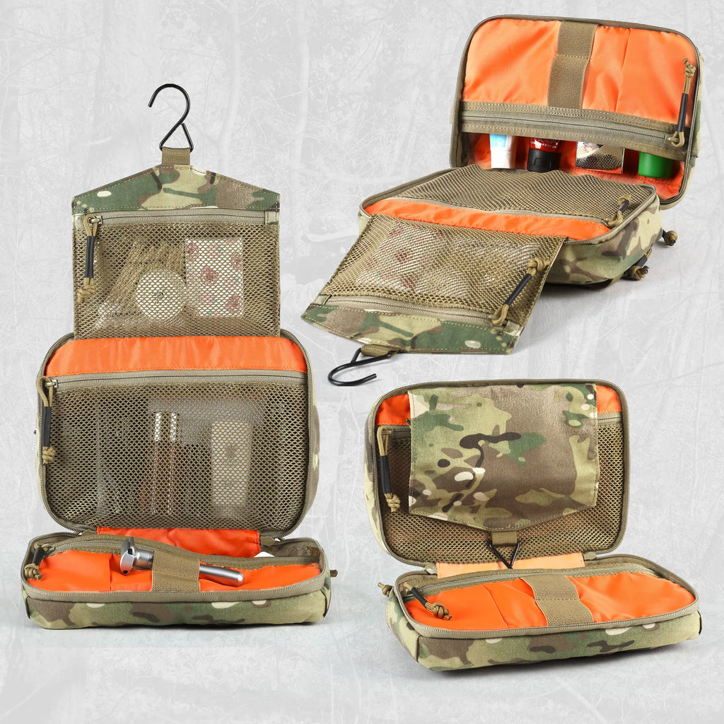 VOTAGOO Tactical Toiletry Bag Hygiene Bag EDC Tool Molle Pouches Small Dopp Kit Travel Shower Bag for Men