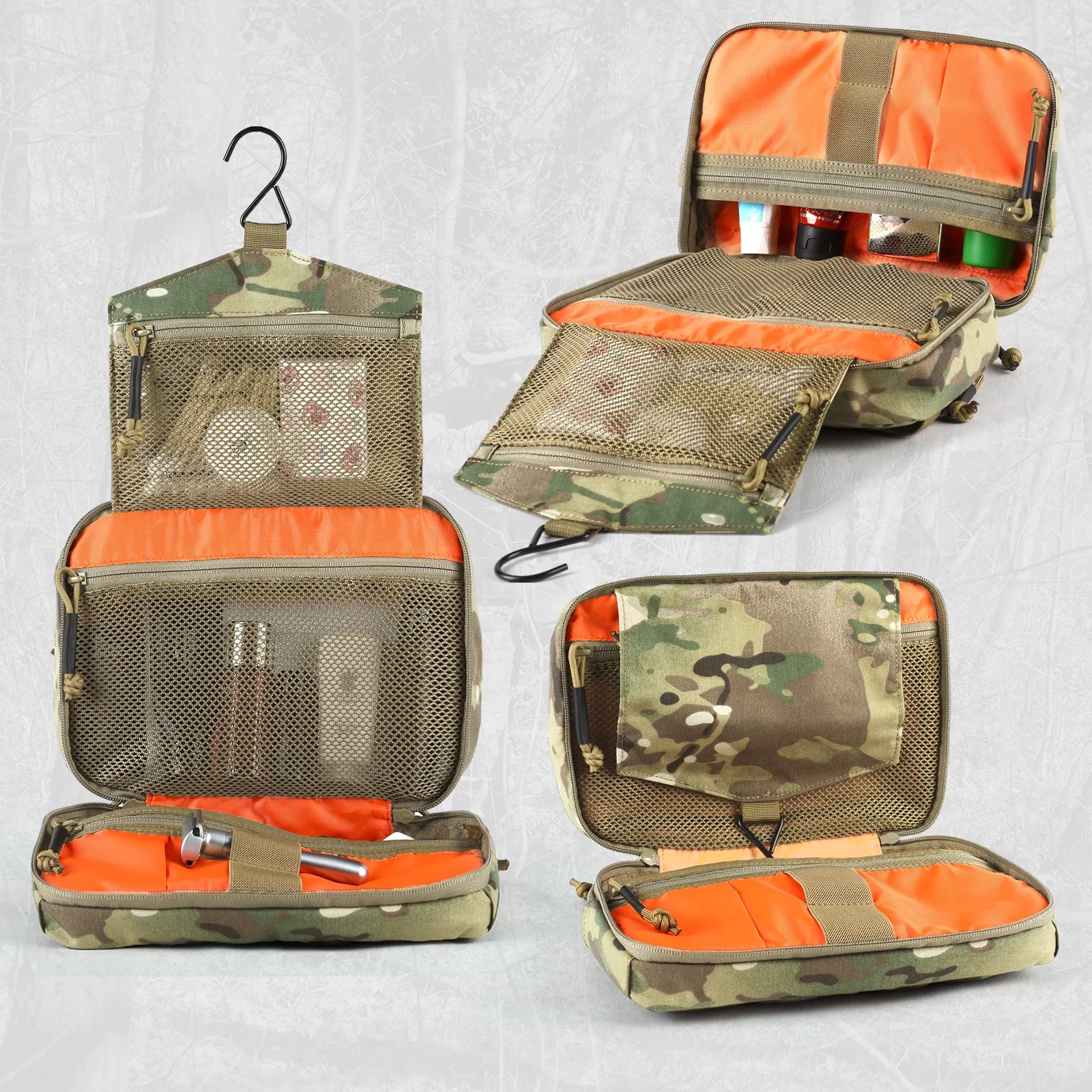 VOTAGOO Tactical Toiletry Bag Hygiene Bag EDC Tool Molle Pouches Small Dopp Kit Travel Shower Bag for Men