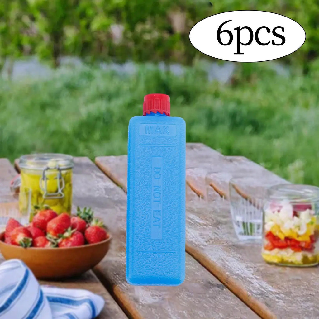 6x Ice Blocks Sturdy PETG for Cool Bag Ice Pack for Beach Picnics Home