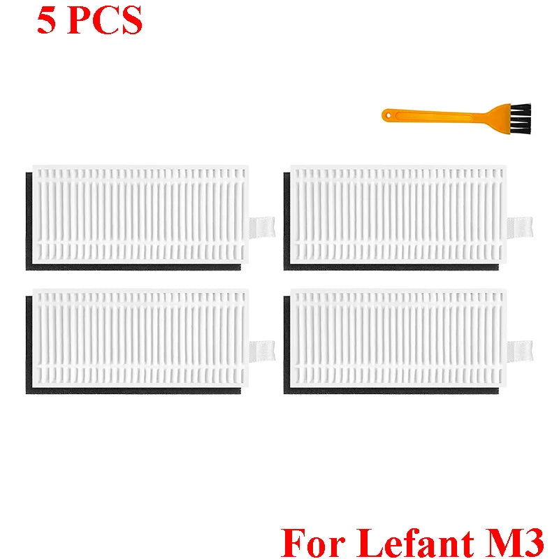 Accessories For ( Lefant M3 / M3 MAX / M3L ) HEPA Filters Robot Vacuum Cleaner Main Side Brush Mop Cloth Pads Dust Bags