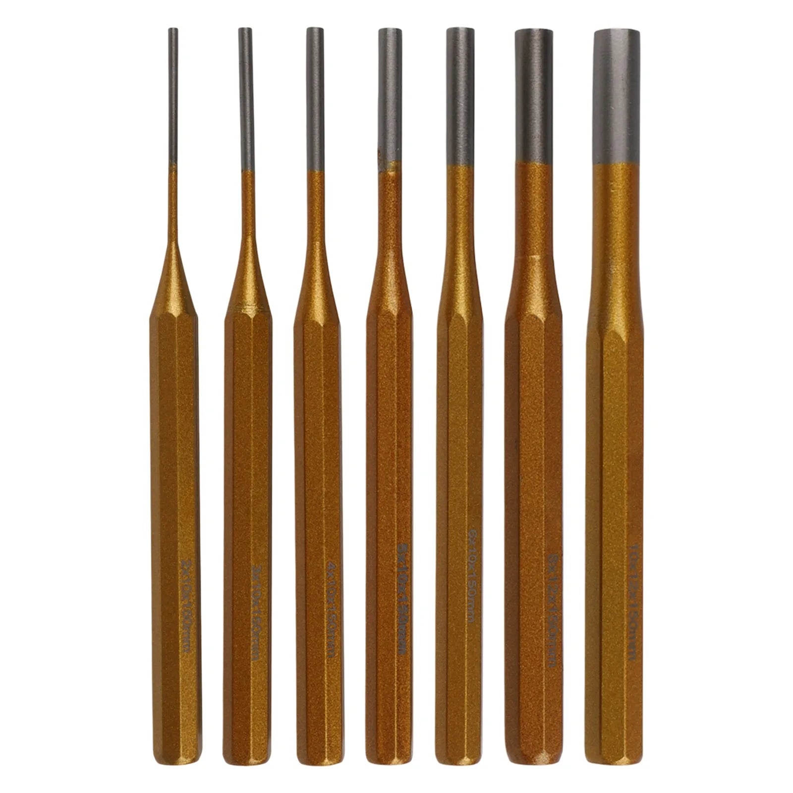 7pcs/set 2/3/4/5/6/8/10mm Cylindrical Punch Chisel Roll Pin Punch Tool Remover Heavy Duty Chisel Cone Punch Watch Repair