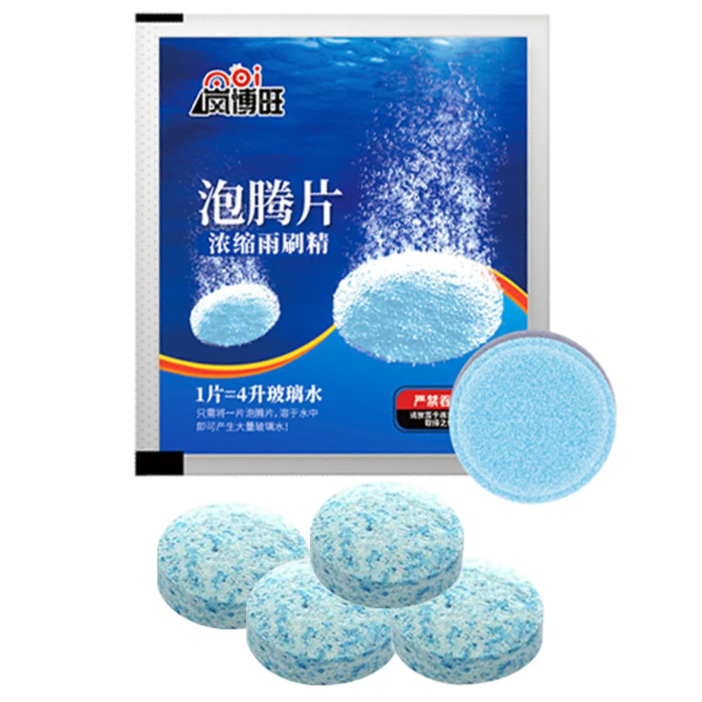 Effervescent Tablets Cleaning Auto Wiper Glass Solid Cleaning Concentrated Tablets Detergent Car Windshield Glass Solid Cleaner
