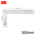 200/250/300mm Aluminum Square Ruler Right Angle 90 Degree Turning Rule Woodworking Measuring Tool Angle Square Carpenter Ruler