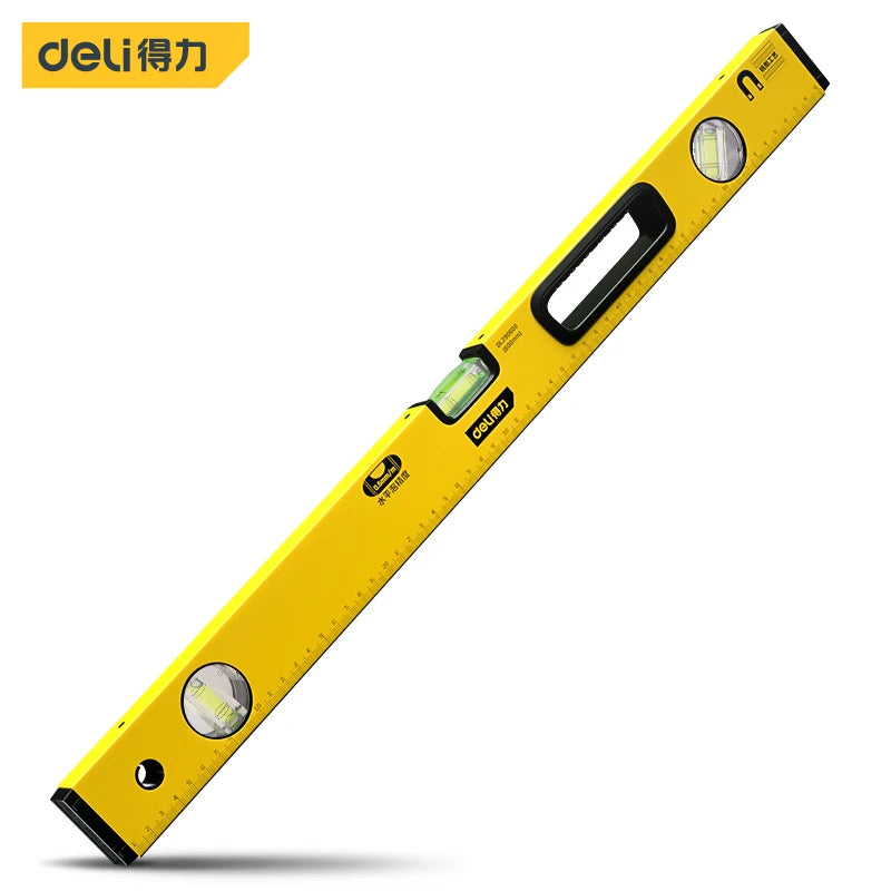 Deli 1 Pcs 600mm Level Measuring Instruments Multifunctional Woodworking Portable Measuring Hand Tools Precision Spirit Level