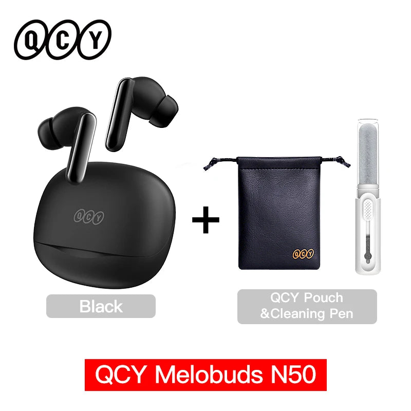 QCY Melobuds N50 ANC Wireless Earphone 6 Mics AI Call Noise Cancellation Bluetooth 5.4 Earbuds Dual Connection Headphone