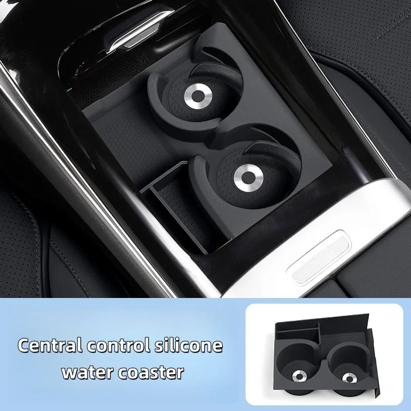 For Mercedes-Benz GLC 300 260 Cup Holder Storage Silicone Box Interior Anti-Slip Mat Car Accessories modification