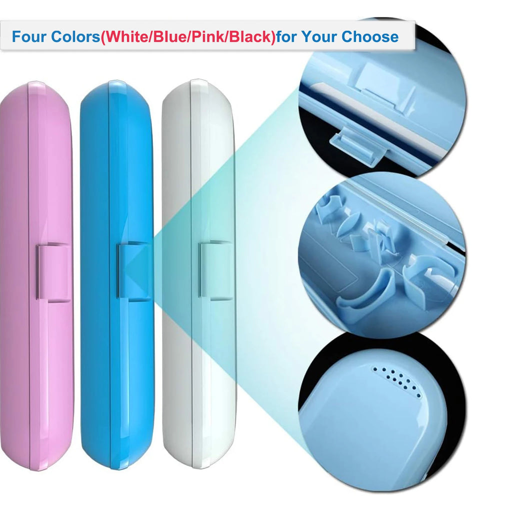 Electric Toothbrush Case for Traveling for Oral-B/Philips Sonicare Electric Toothbrush with 4PCS Covers Caps (P