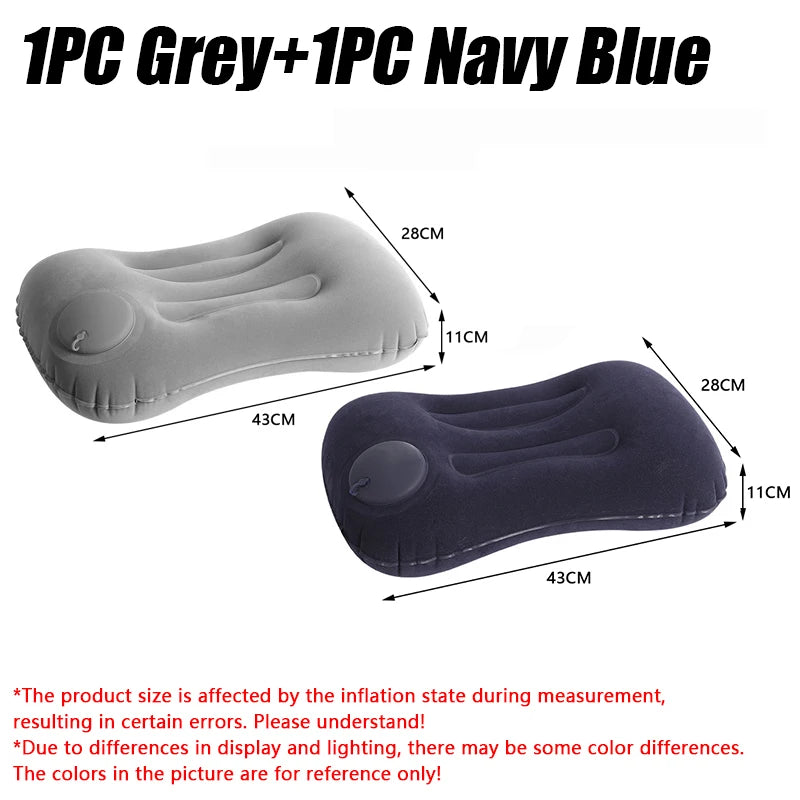 Camping Inflatable Pillow Portable Ultralight Travel Hiking Air Sleeping Pillow for Neck and Lumbar Support Camping Travel