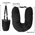 Portable Fillable Neck Pillow Space-saving Neck Travel Cushion Travel Pillow Neck Support Flight Travel Accessories