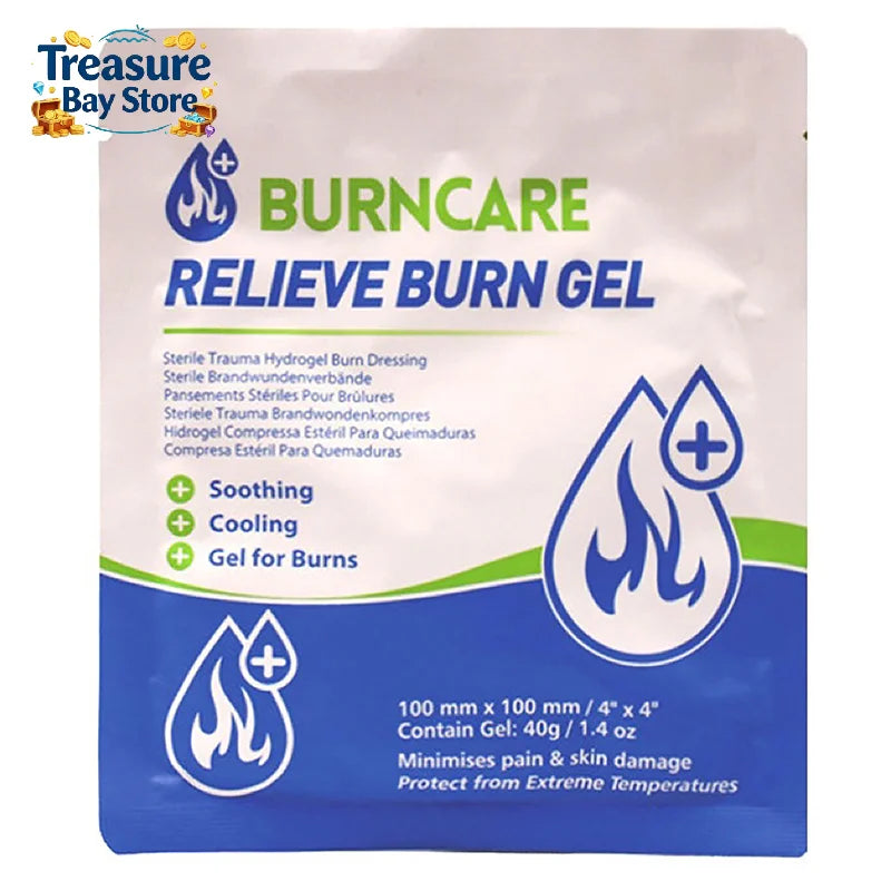 Hydrogel Burn Dressing Patch Sterile Wound Care Bandage Emergency First Aid Skin Protection