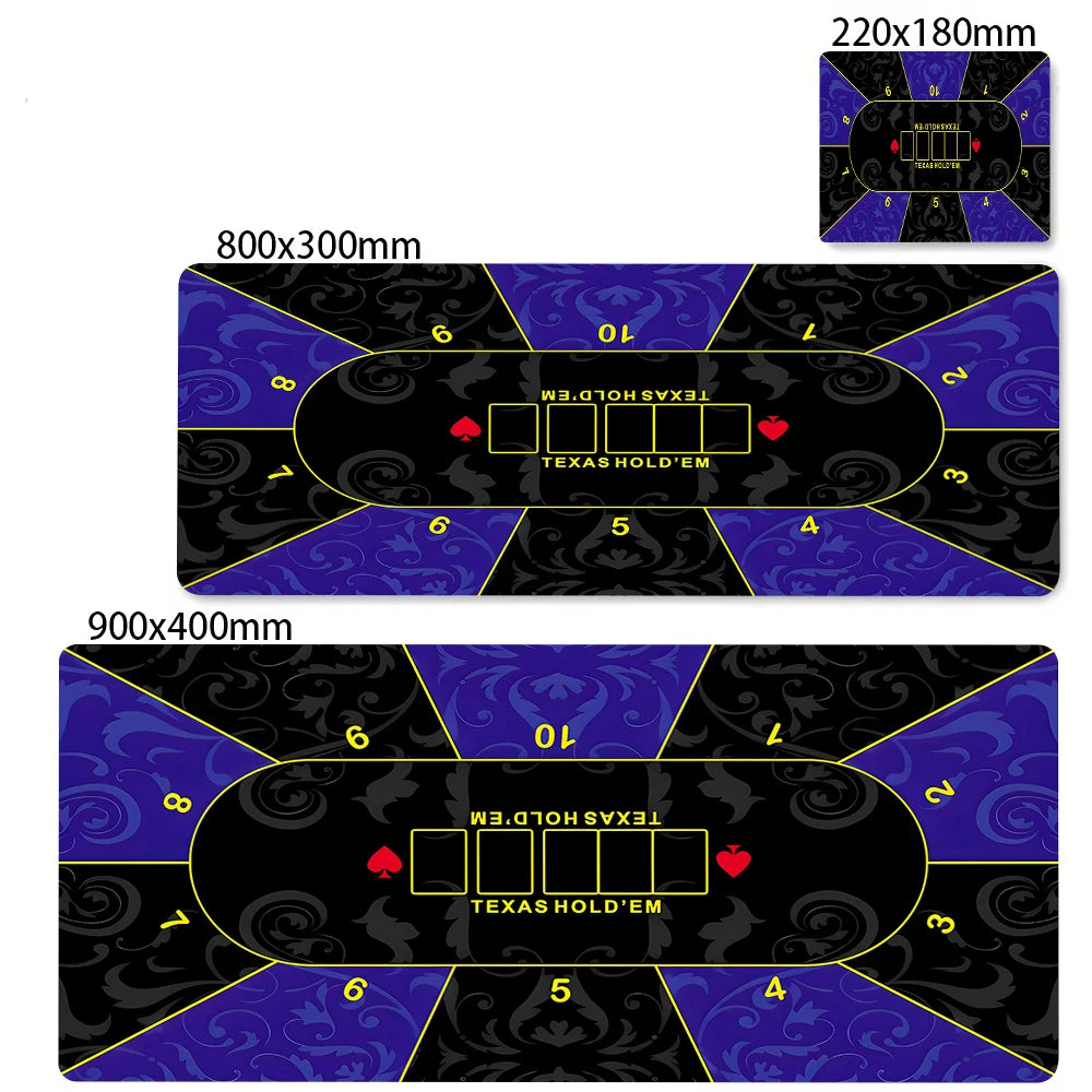 50x100cm Professional Poker Mat Texas Holdem Pokers Tablecloth Portable Rubber Waterproof Poker Table Cover Board Game Mat