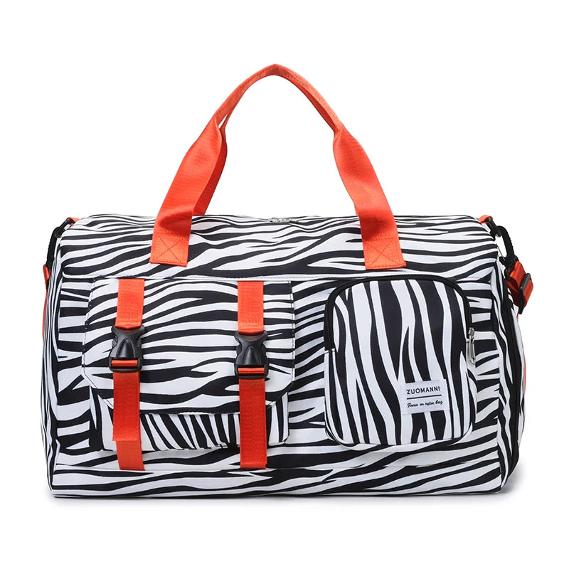 Fashionable Leopard Print Sports Gym Bag Weekend Overnight Bag Perfect for Fitness Sports and Outdoor Travel Weekender Overnight