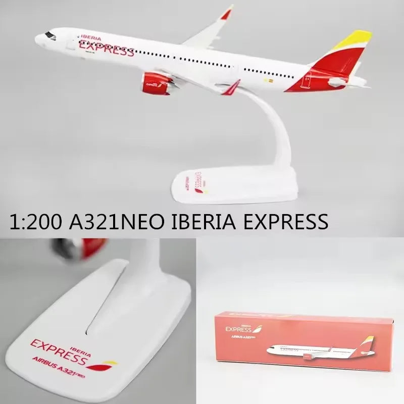 New 1:200 Scale A321NEO Spain IBERIA EXPRESS ABS Plastic Airplane Model Toys Aircraft Plane Assembly Collection Display