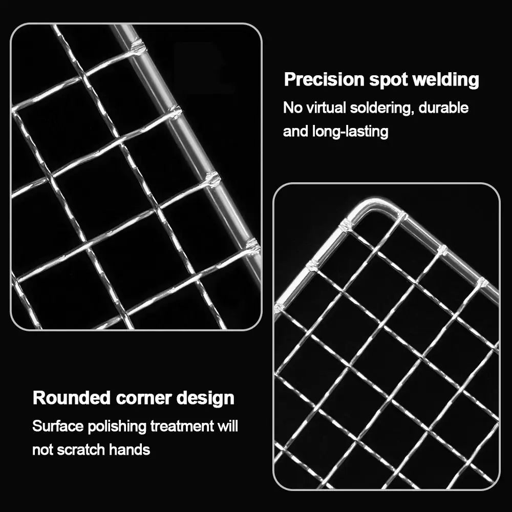 New Iron Wire Grill Racks Reusable Nonstick Barbecue Net Square Grill Net