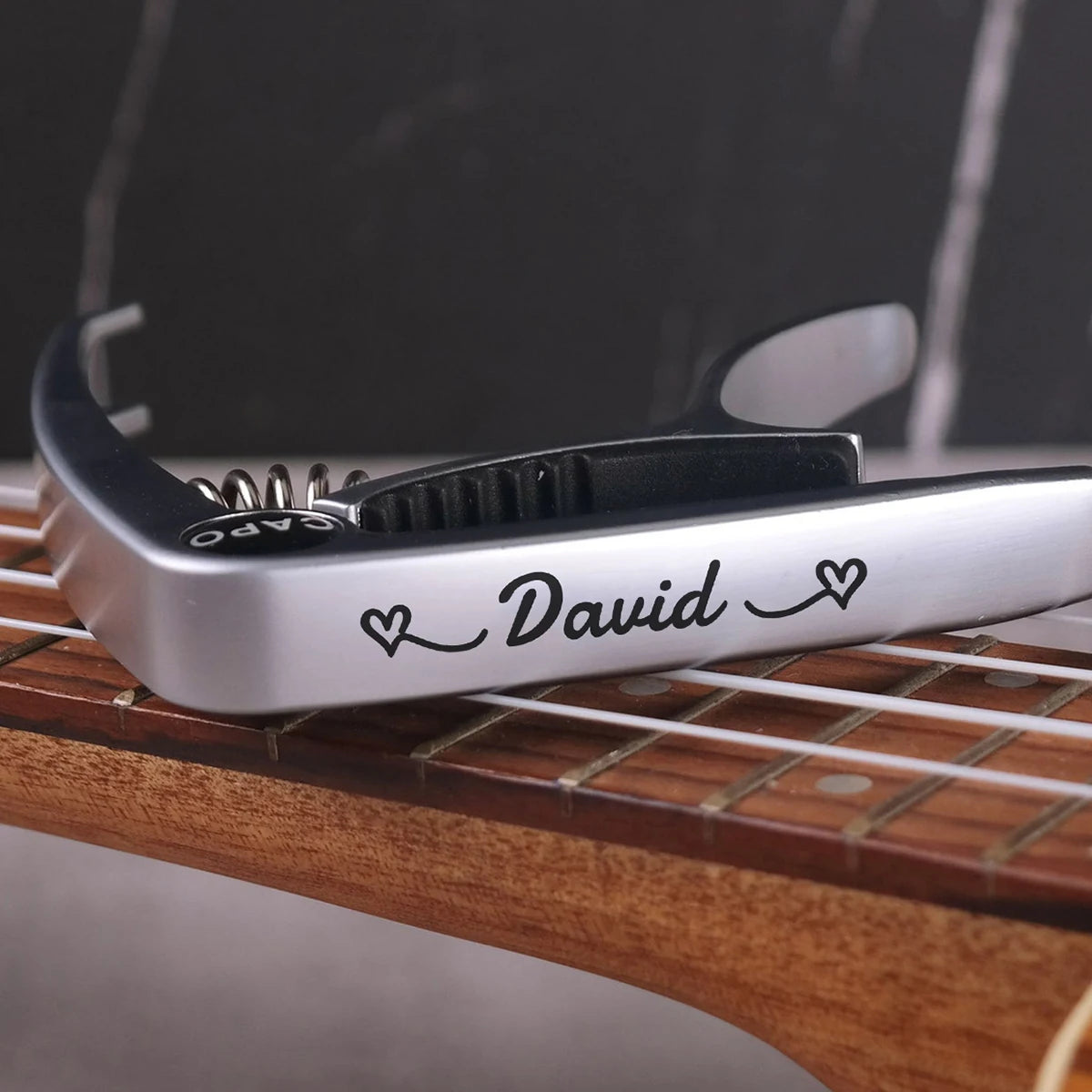Custom Engraving Name Guitar Capo, Personalized Capo For Electric Guitar, Customized Engraved Capo