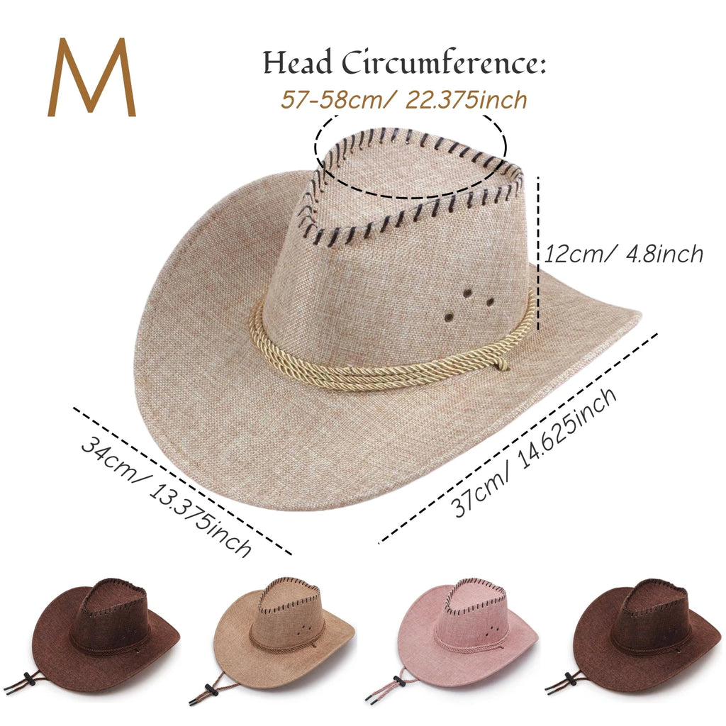 6-20Pcs Cowboy Hats Bulk Wide Brimmed Cowgirl Hats for Men Women Adult Birthday Western Wedding Party Favors