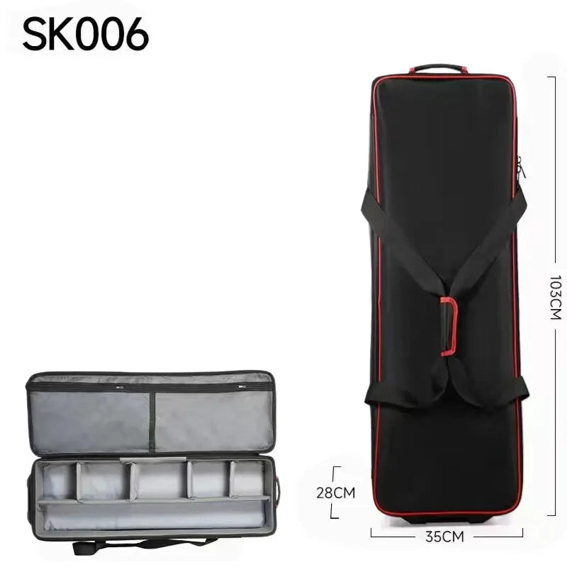 Professional Studio Flash Light Kit Rolling Suitcase Large/Medium/Small Photography Equipment Luggage Bag with Wheel Travel case