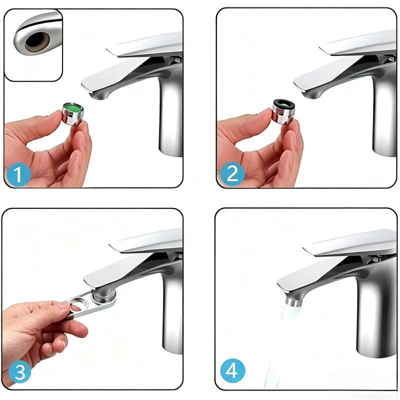 Faucet Wrench for Aerator Replacement and Water Bubbler Adjustment with Ergonomic Handle for Home Use, Bathroom Tap Installation