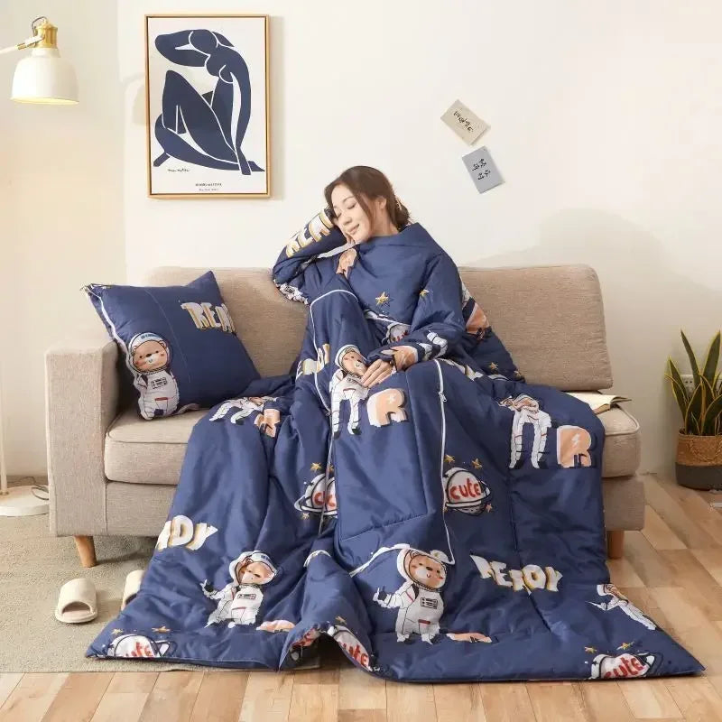 Multi-functional Lazy Person Quilt Cushion That Is Anti-kicked and Worn on The Body