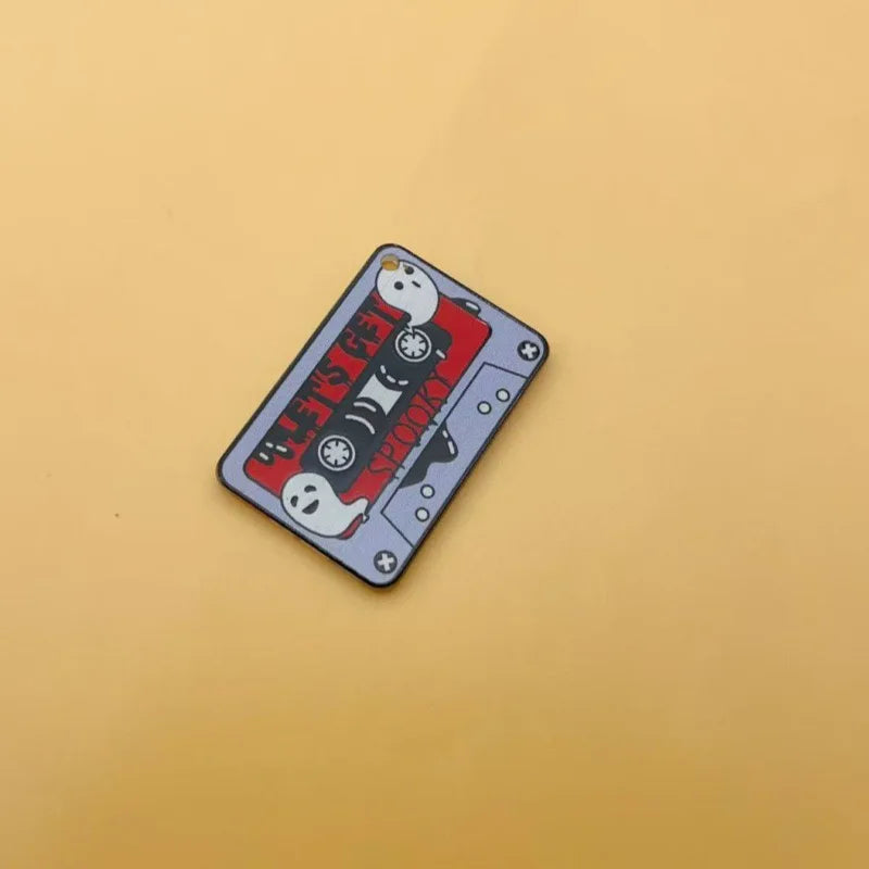 10pcs music style cassette DVD burner double-sided printing acrylic jewelry DIY pendant necklace accessories