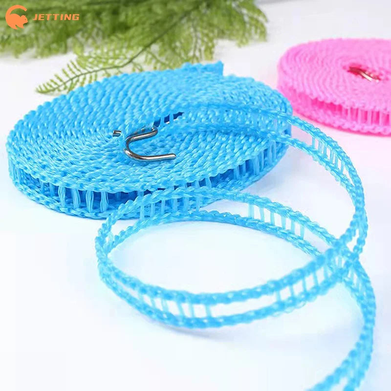 (New) 5/10Meters Portable Clothesline for Outdoor Indoor Home Travel Air Drying Rack for Clothes , Windproof