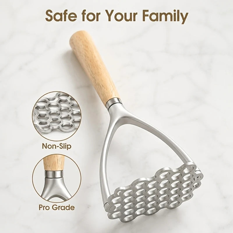 New Thickened 304 Stainless Steel Potato Masher for Food Making and Crushing Small Tool