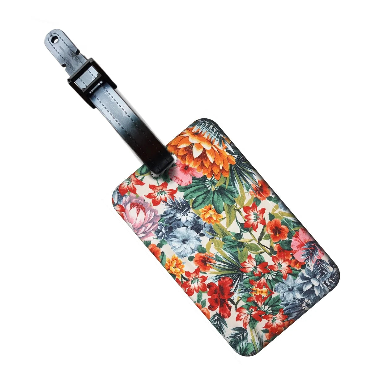 Flowers and Plants Baggage Tag Feather Suitcase Backpack Anti-Lost Listing ID Card Holder Fashion Luggage Accessories Gifts