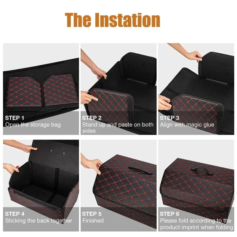 NEW Multipurpose Collapsible Car Trunk Storage Organizer With Lid Portable Car Storage Bag Car Trunk Organizer