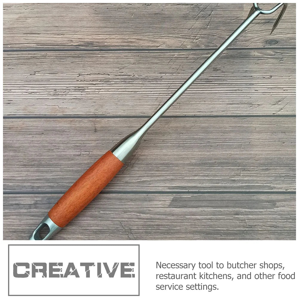 Braised Meat Hook Picnic Barbecue Turner Food Handheld Handle Design Flipper Hooks Grilling Stainless Steel