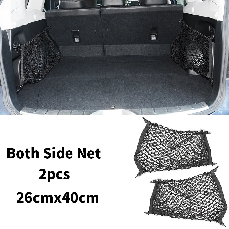 For Subaru Forester Impreza Ascent Outback Legacy XV WRX BRZ Car Trunk Luggage Storage Elastic Mesh Crille Net Auto Accessories
